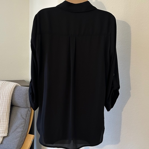 BCX Roll Tab Sleeve, Button Down, Collared Blouse NWOT - Picture 4 of 8